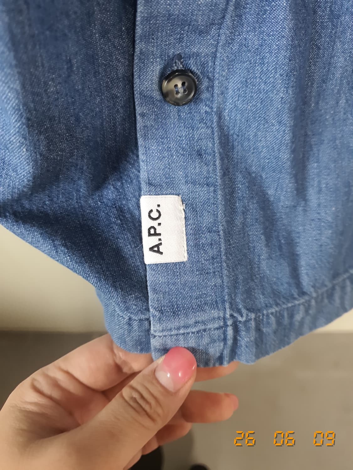 A.P.C. 데님 셔츠 블루 L 상품이미지5