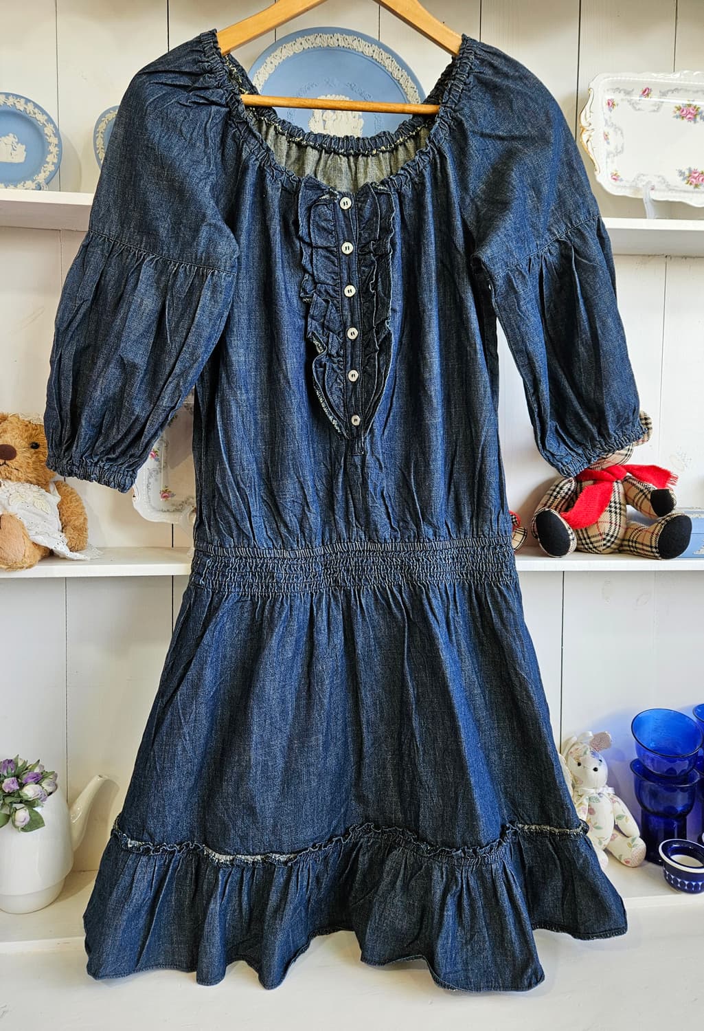 LEST ROSE(레스트로즈) 데님 오프숄더 원피스 상품이미지2