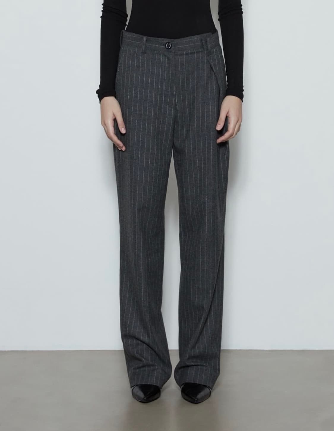 THREE TO EIGHTY Folded Pinstripe Trouser 상품이미지1
