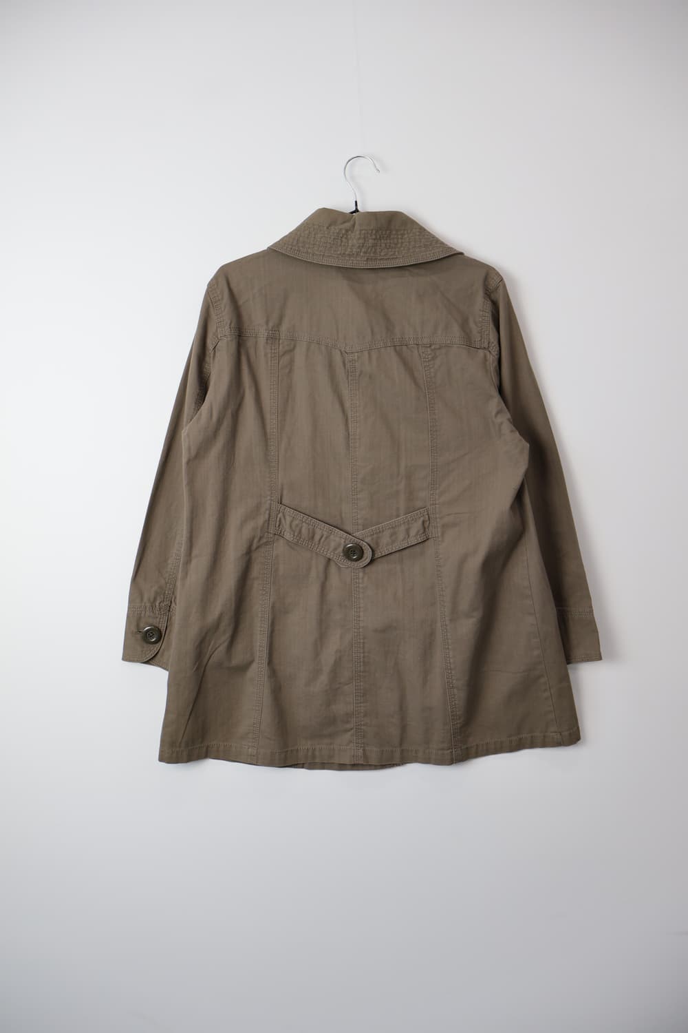 Jpn Khaki Cotton Peter Pan Collar Jacket 상품이미지5