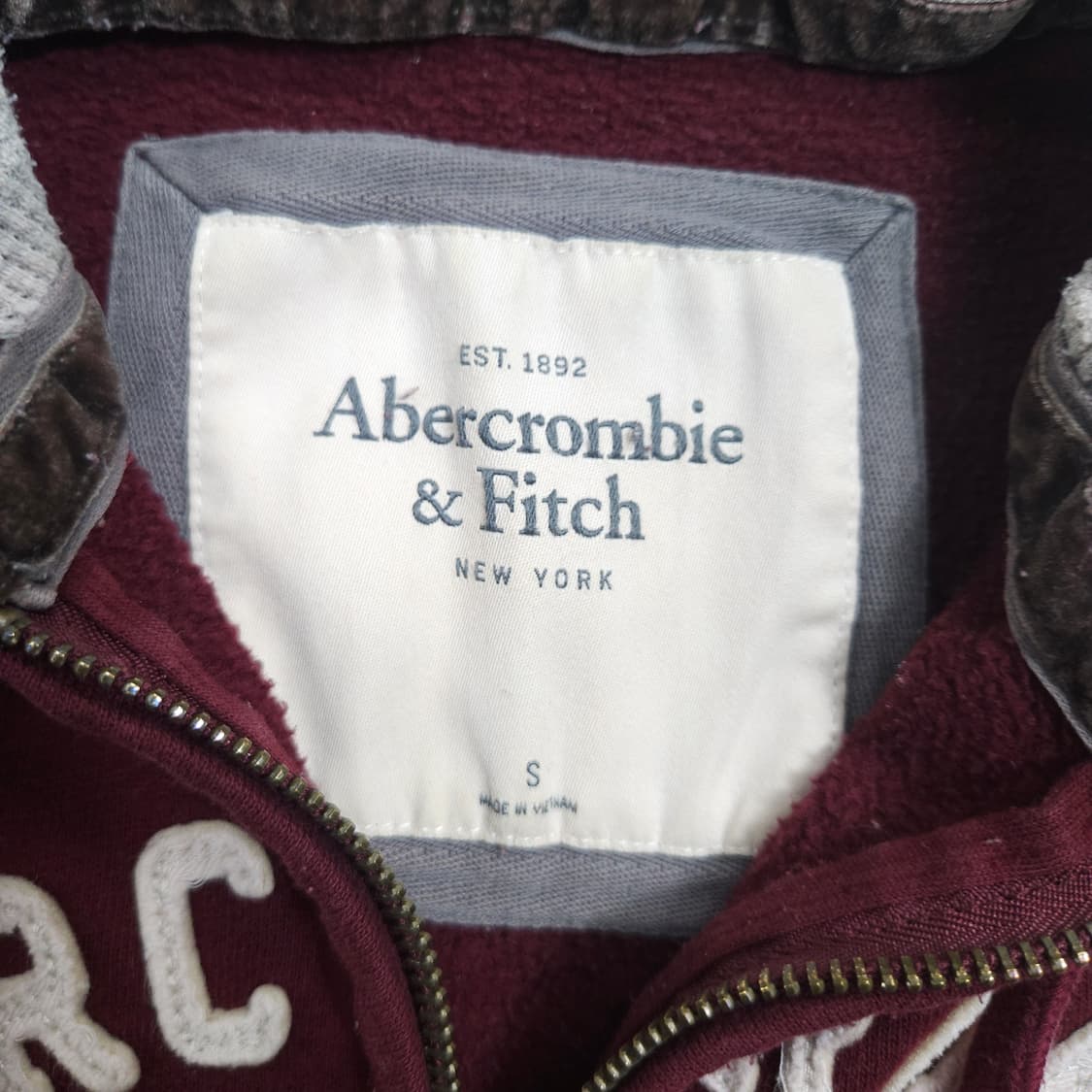 아베크롬비 아치 로고 후드 집업 S 딱붙핏 상품이미지5