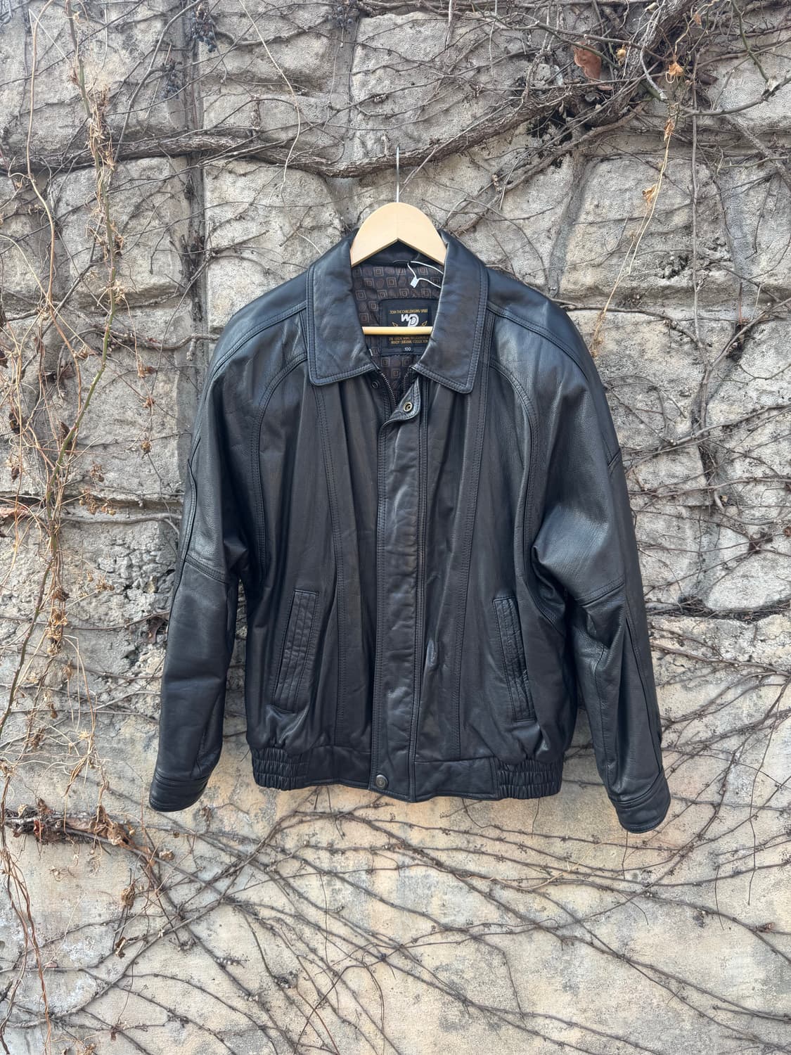 90s wd 고트스킨 빈티지 국내생산 염소가죽 레더 가죽 자켓 상품이미지1