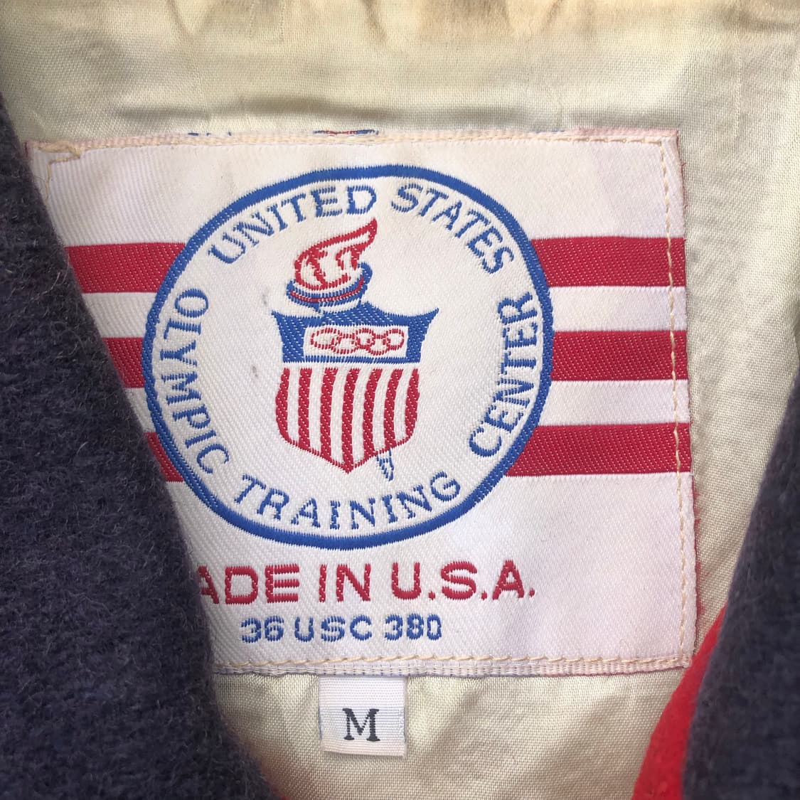 [L] 80s USA 올림픽 트레이닝센터 바시티자켓 상품이미지7