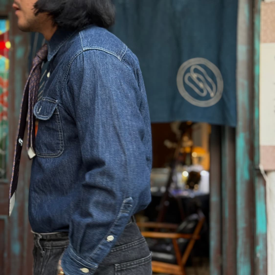 유니클로 재팬 데님 워크셔츠 M 상품이미지8