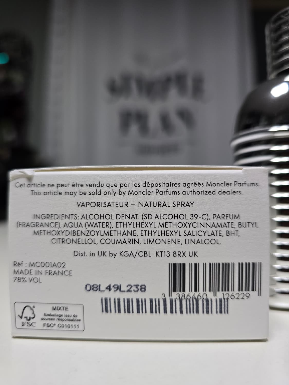 몽클레르 푸어 옴므 EDP 60ml 상품이미지2