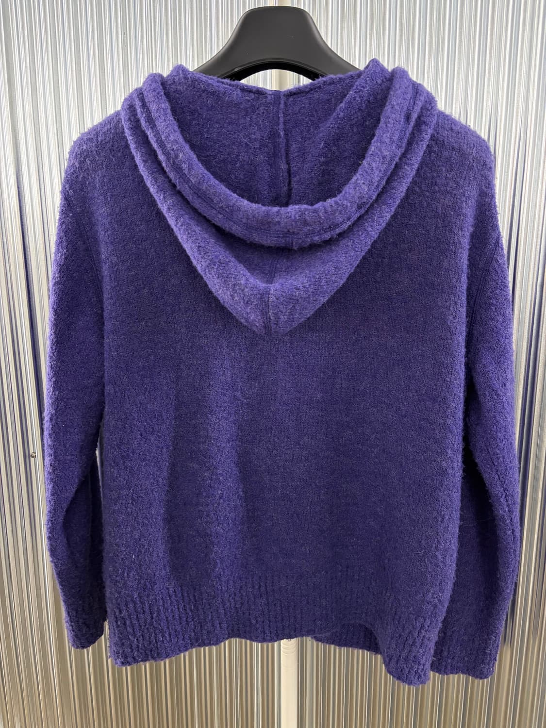 Thevinylhouse knit zipup purple S 상품이미지5