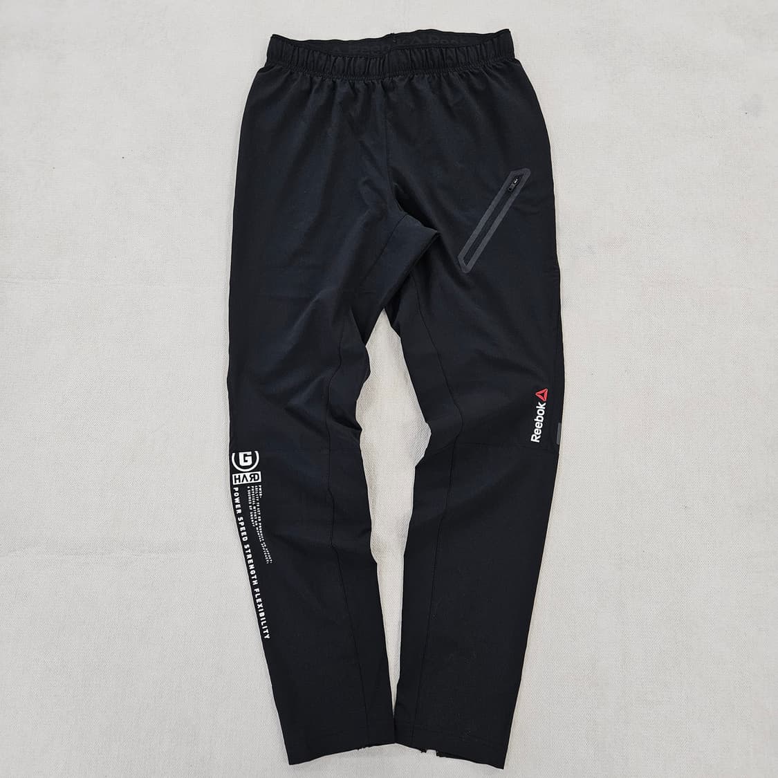 [M(95)] 리복 블랙 우븐 트레이닝 트랙 팬츠 0116Y1 상품이미지1