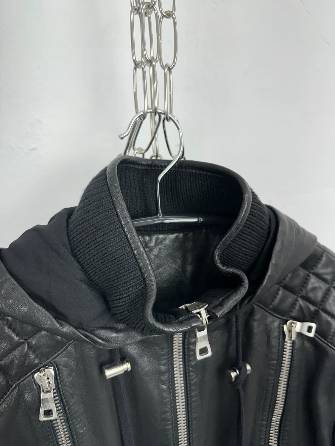 Balmain 16ss 3-zip leather biker jacket 상품이미지6