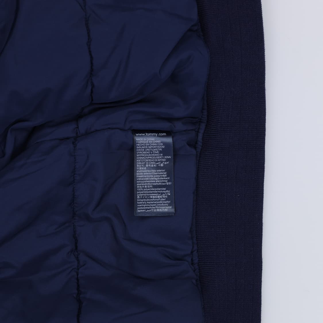 L 타미힐피거 이너 퀄팅 플래그 봄버 블루종 자켓 4149 상품이미지8
