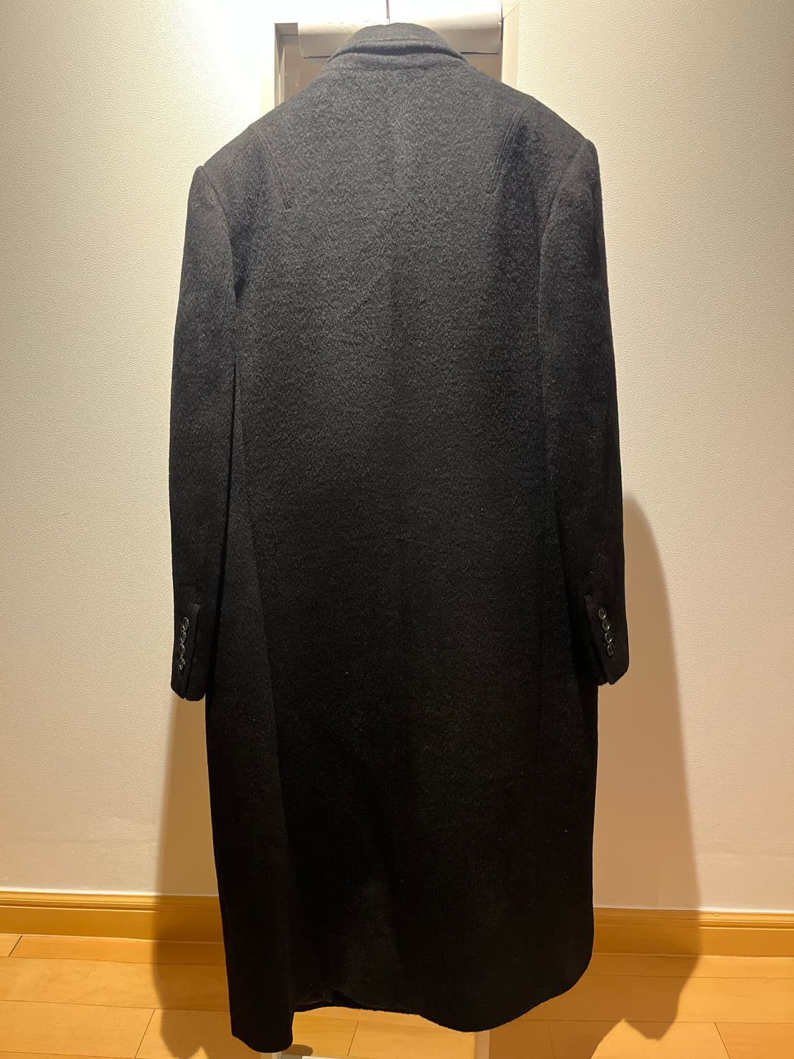 1) 알렌느 더블 브레스티드 알파카 맥시 코트 블랙 상품이미지4