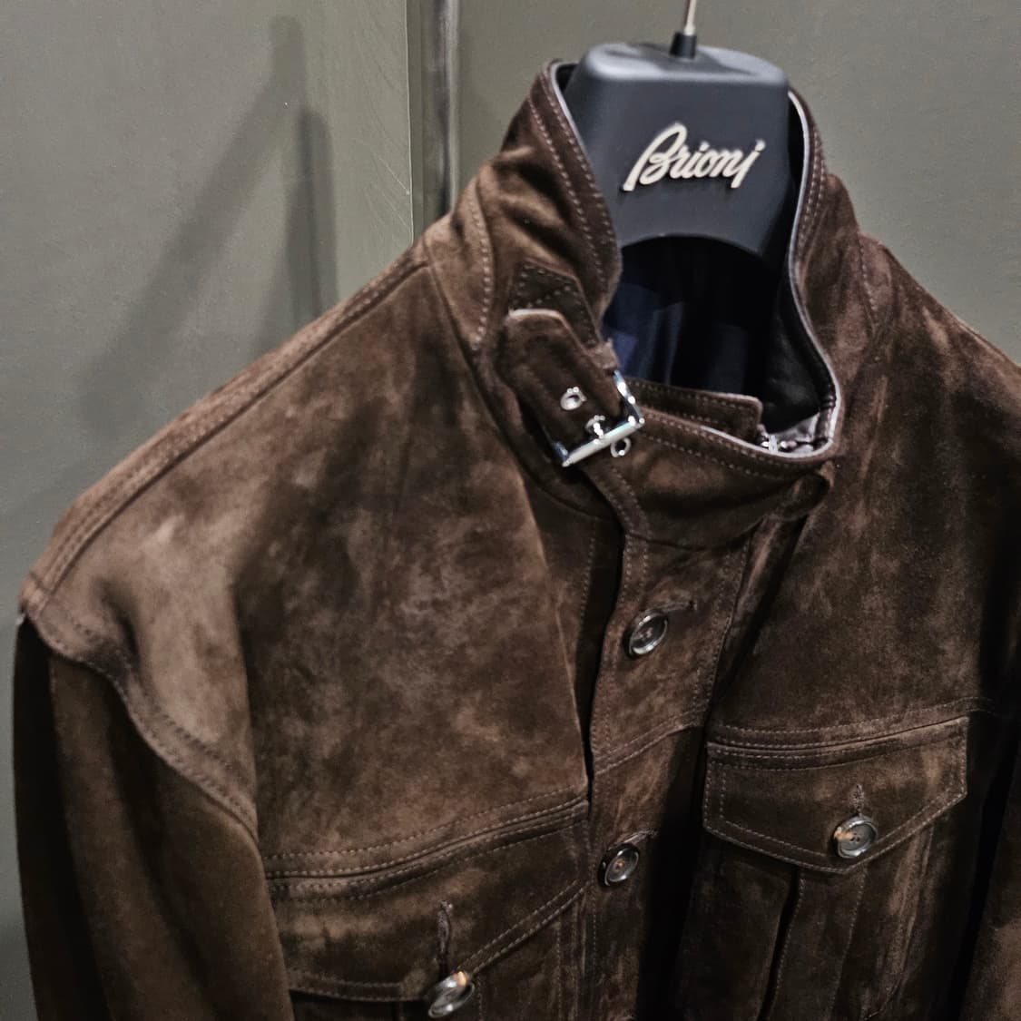 브리오니 스웨이드 크로스타 필드 레더트리밍 필드자켓 상품이미지3