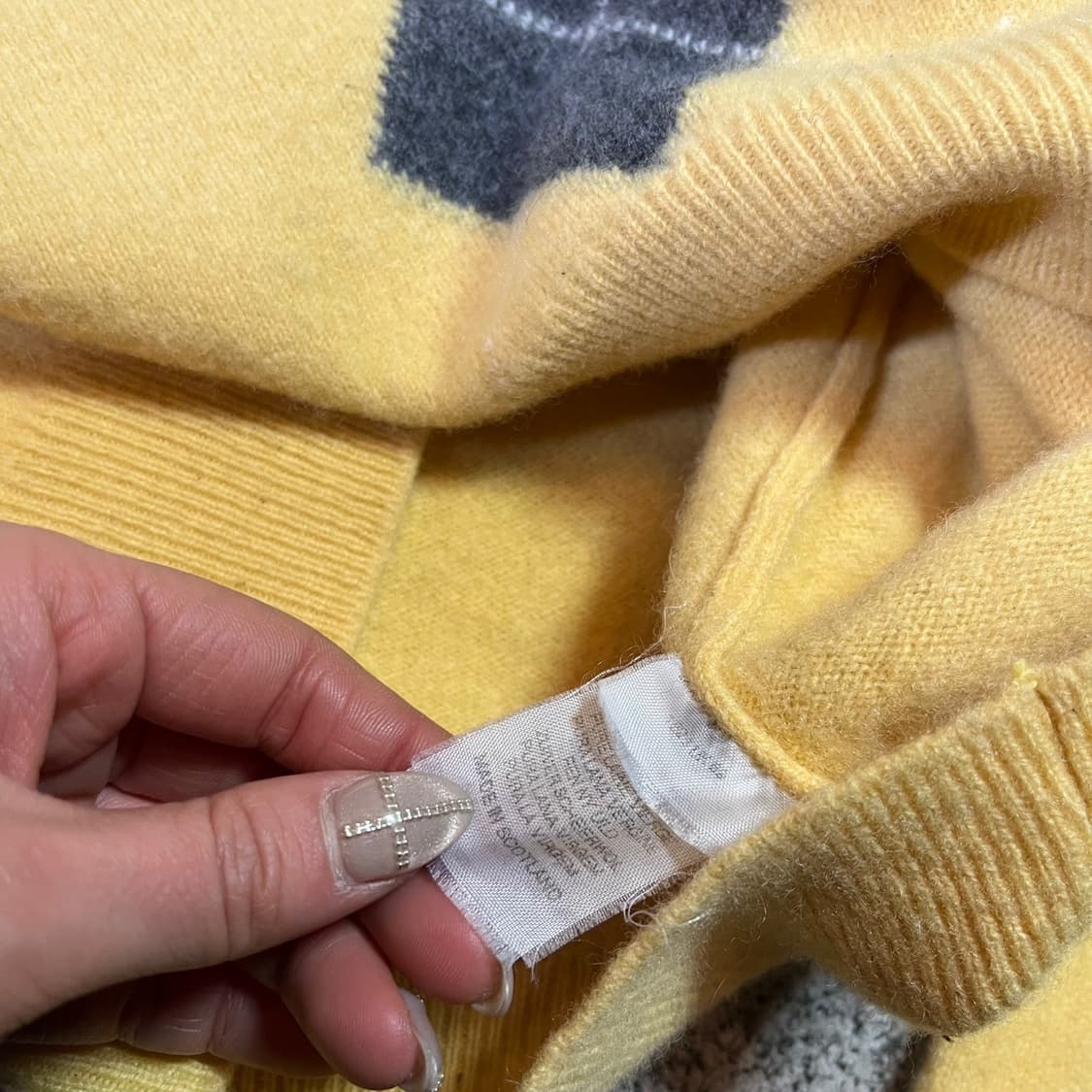 버버리 퓨어 램스울 아가일 니트  상품이미지5