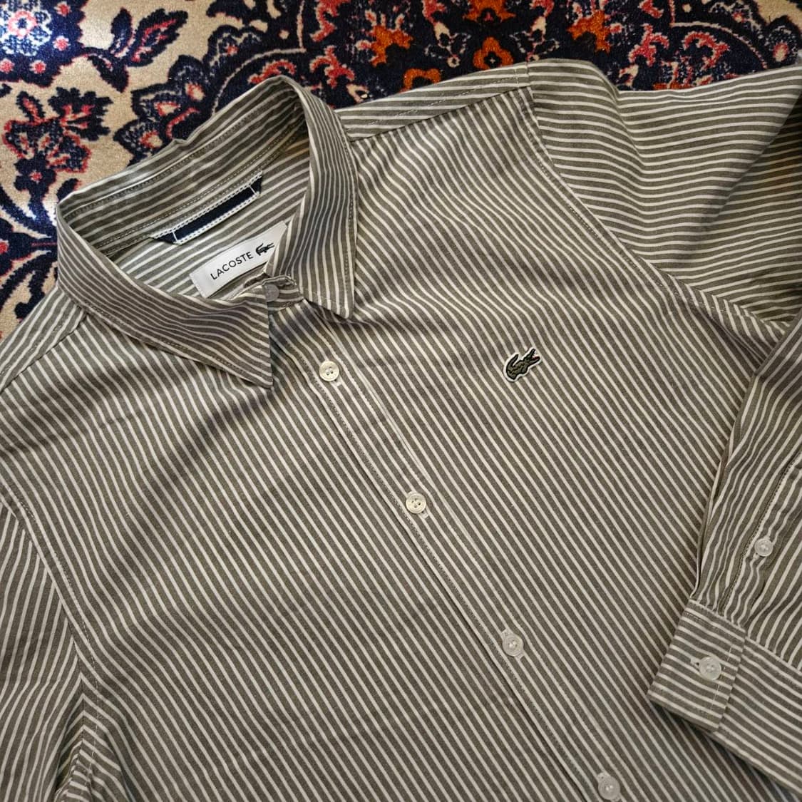 라코스테(Lacoste)시그니쳐로고 스트라이프셔츠
 상품이미지2