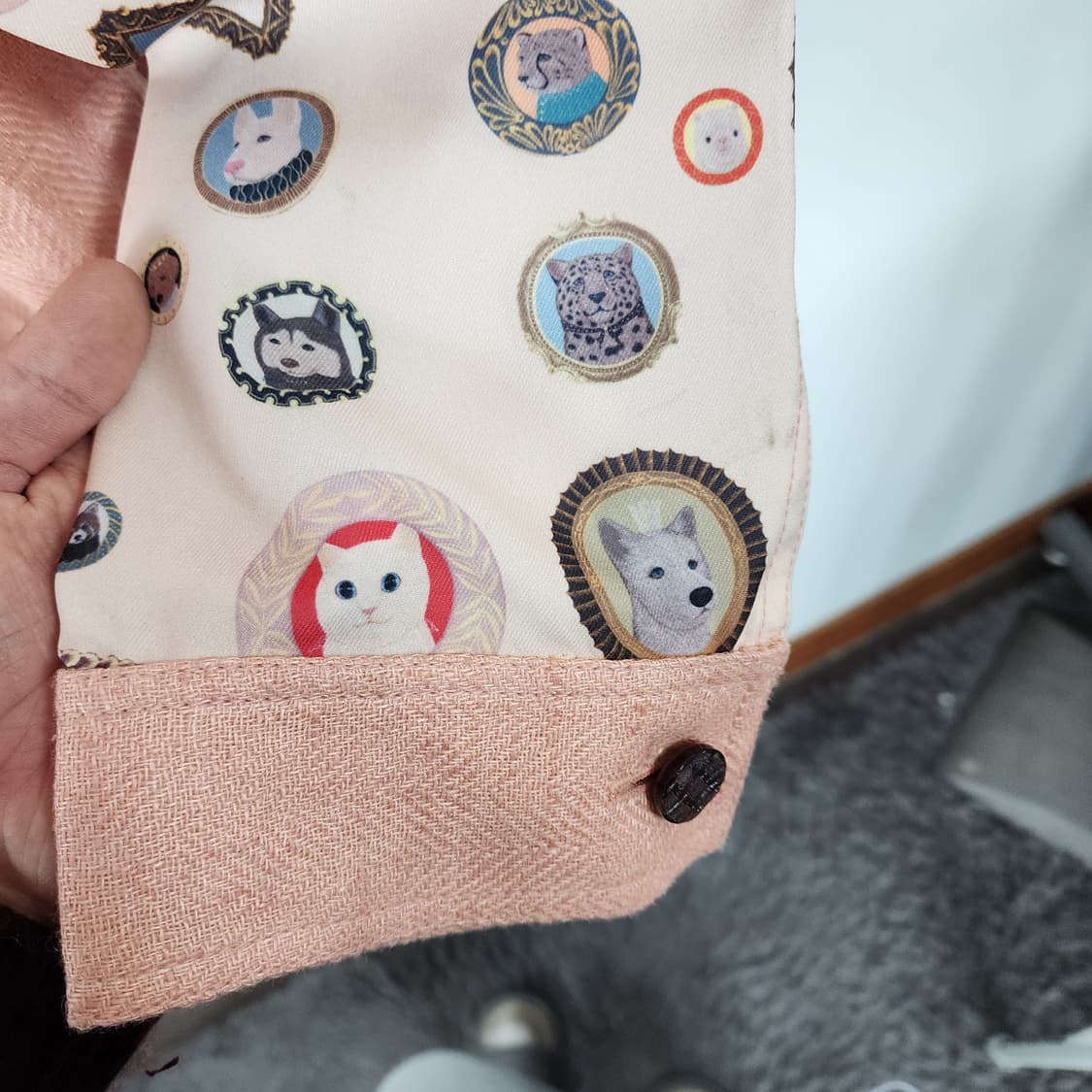 프릭스 by 김태호 프린팅 셔츠 자켓 핑크 상품이미지3