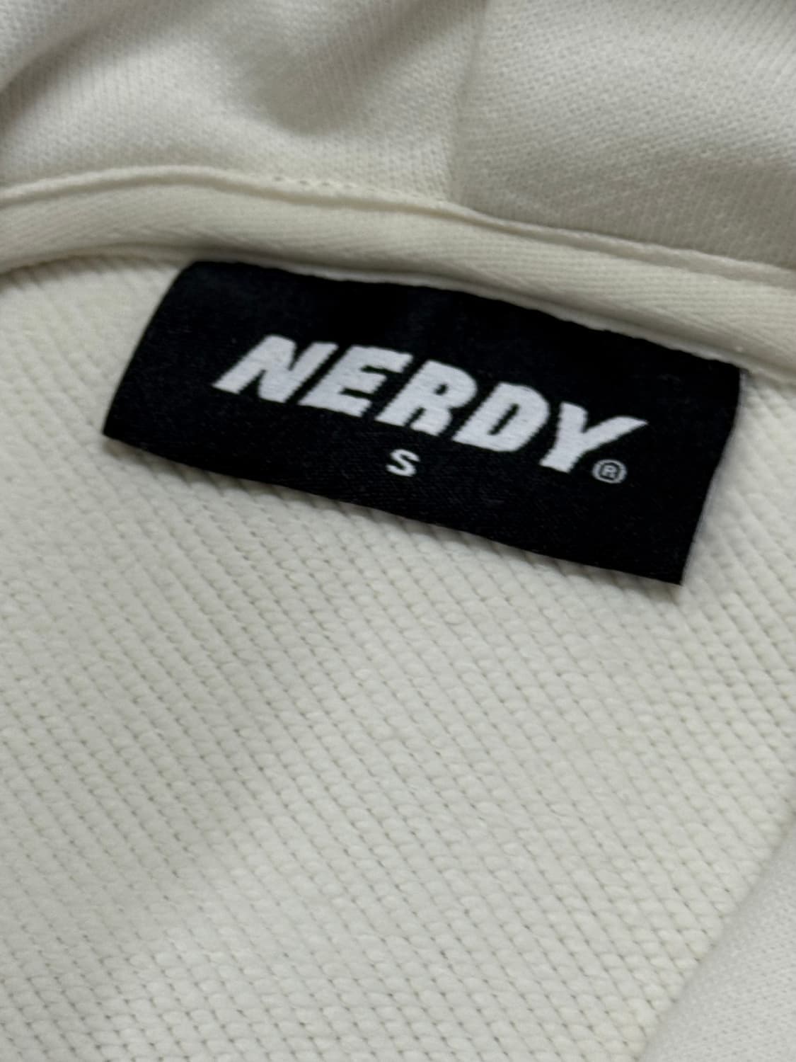 (S) 널디 빅로고 후드 티 아이보리 상품이미지3