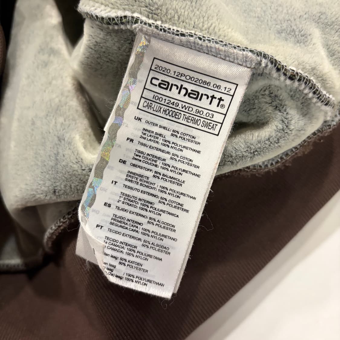 [L] 칼하트 카모 기모인간 풀집업 후드집업 B570 상품이미지8