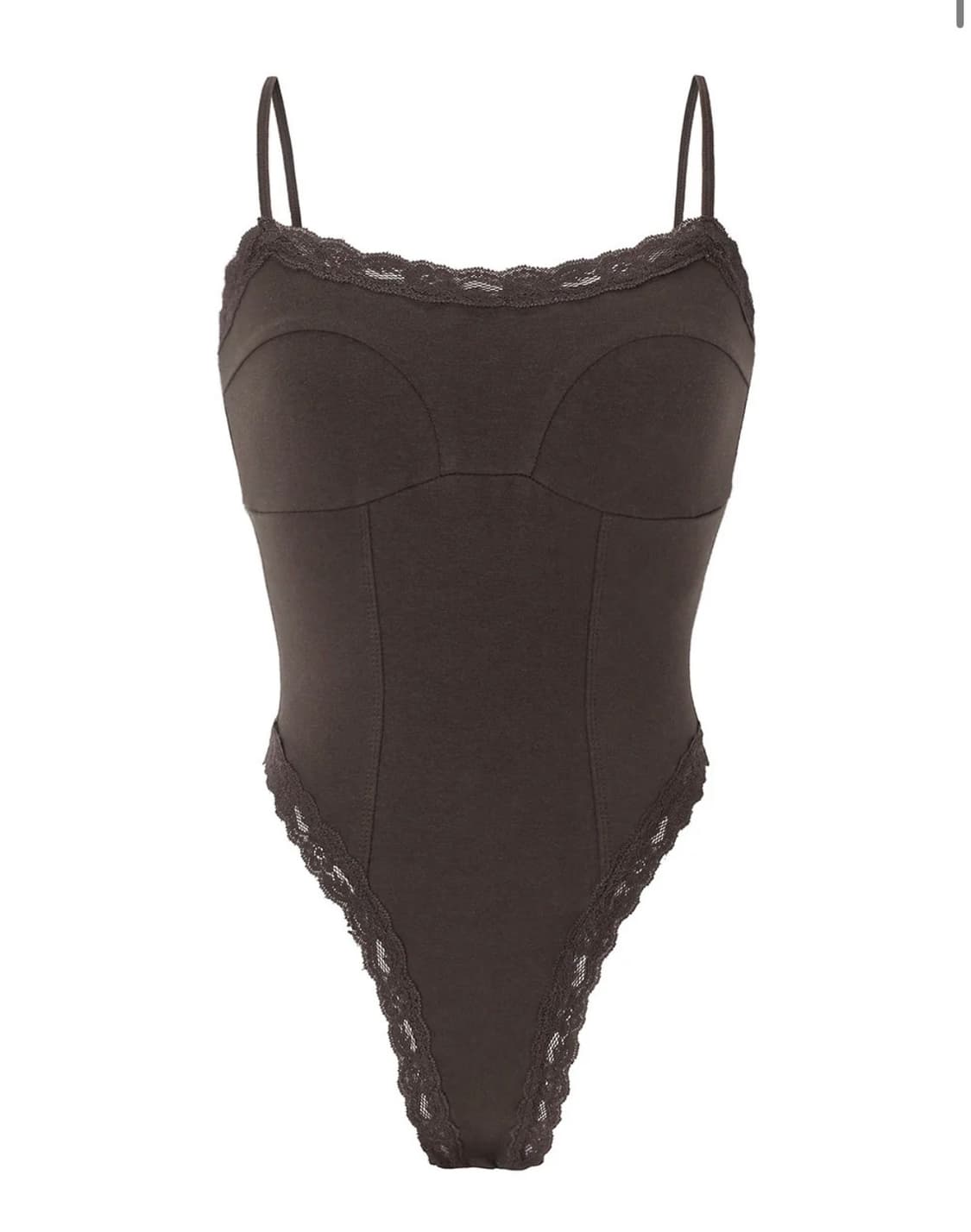 쓰리타임즈 바디수트 브라운 S 상품이미지1