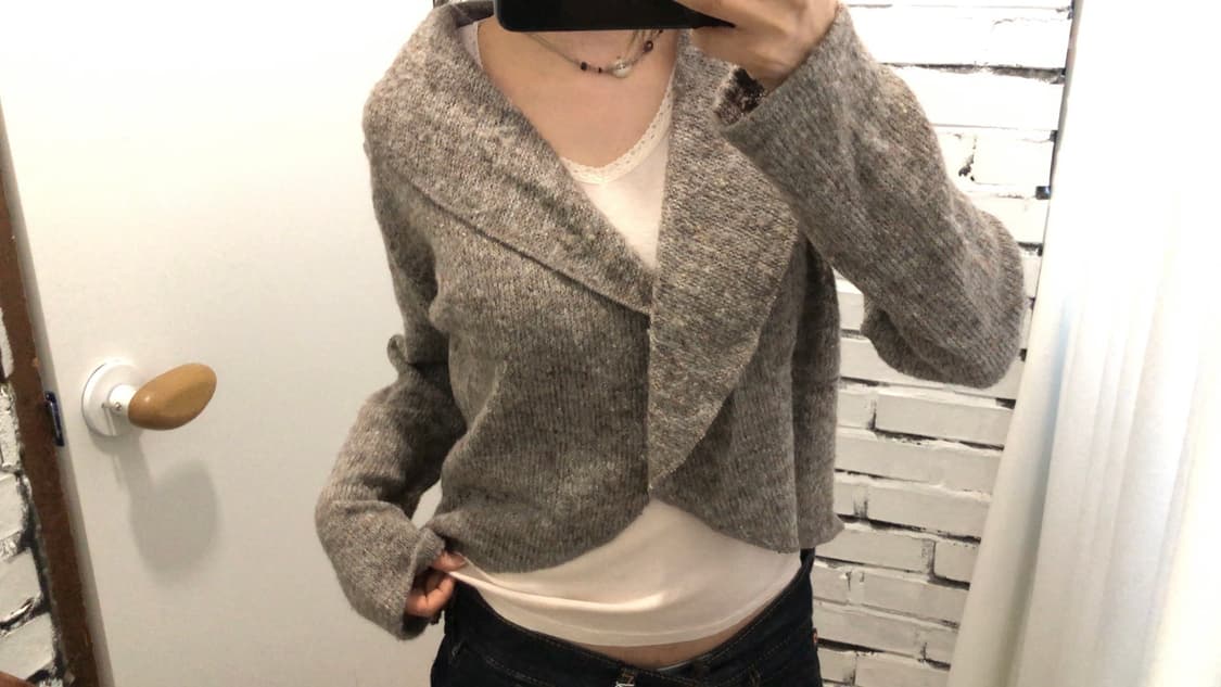 베이지그레이 가디건 상품이미지1