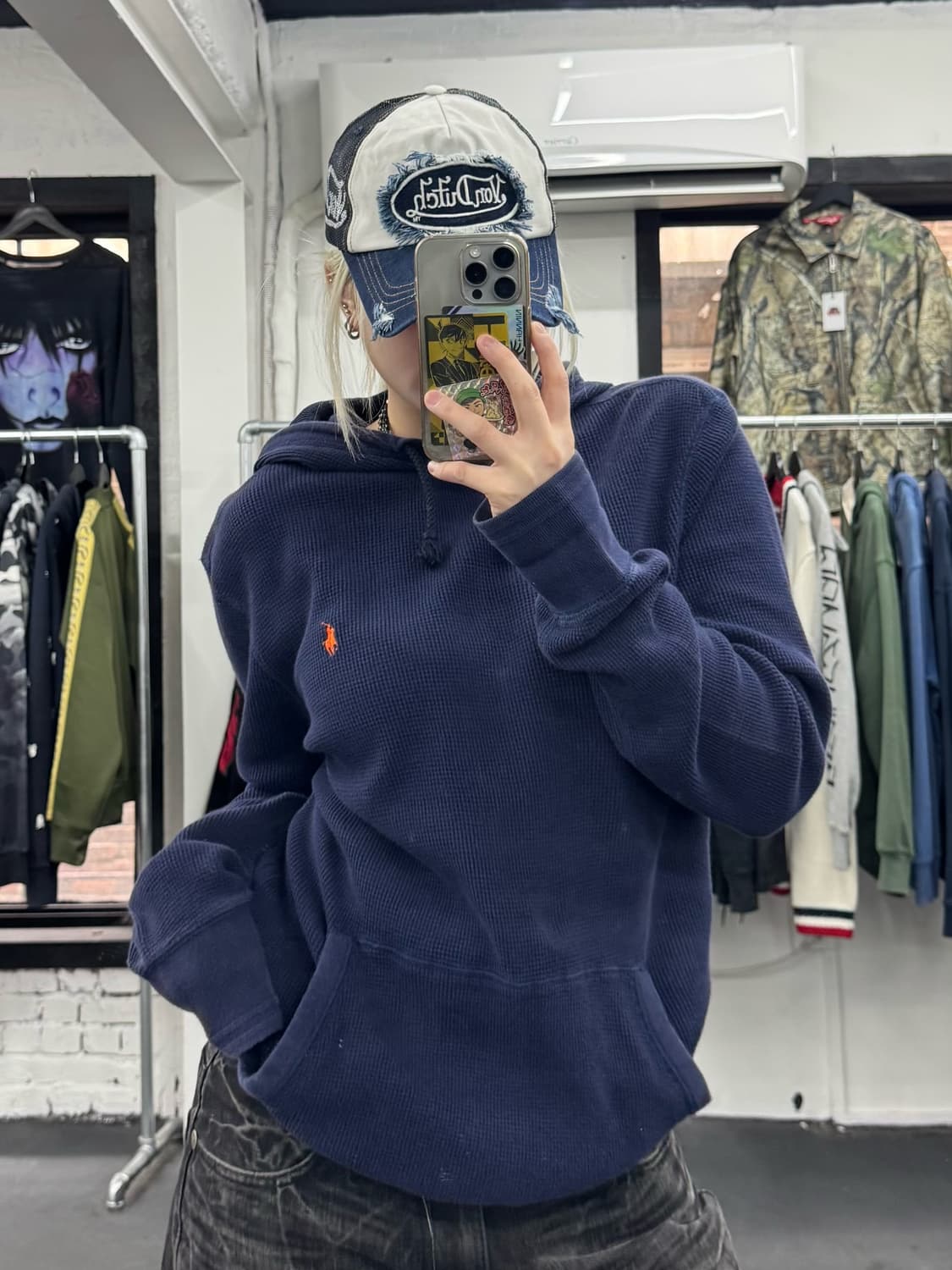 폴로 랄프로렌 와플 후드티 상품이미지3