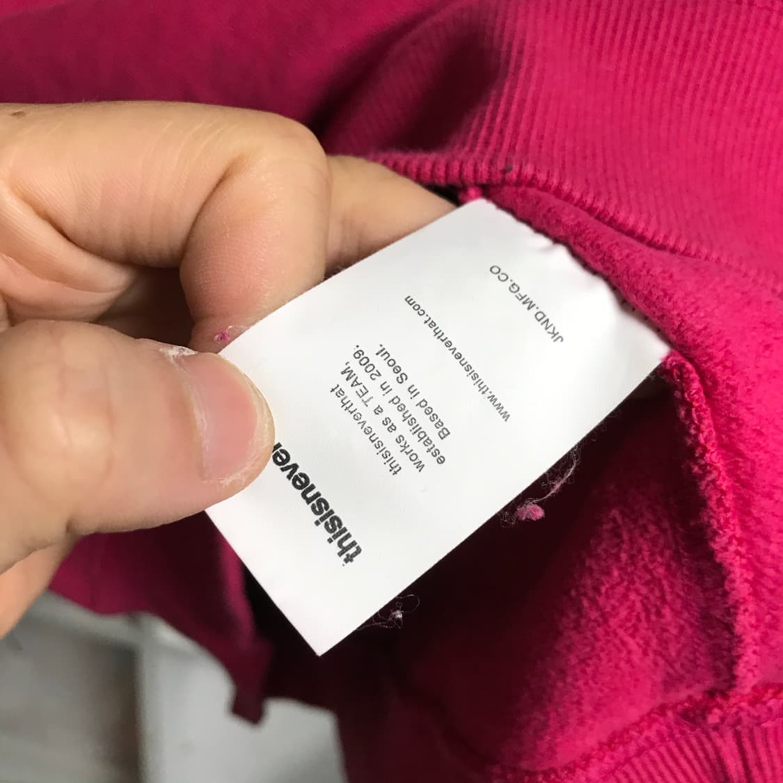 디스이즈네버댓 핑크 라운드 스웻셔츠 상품이미지4