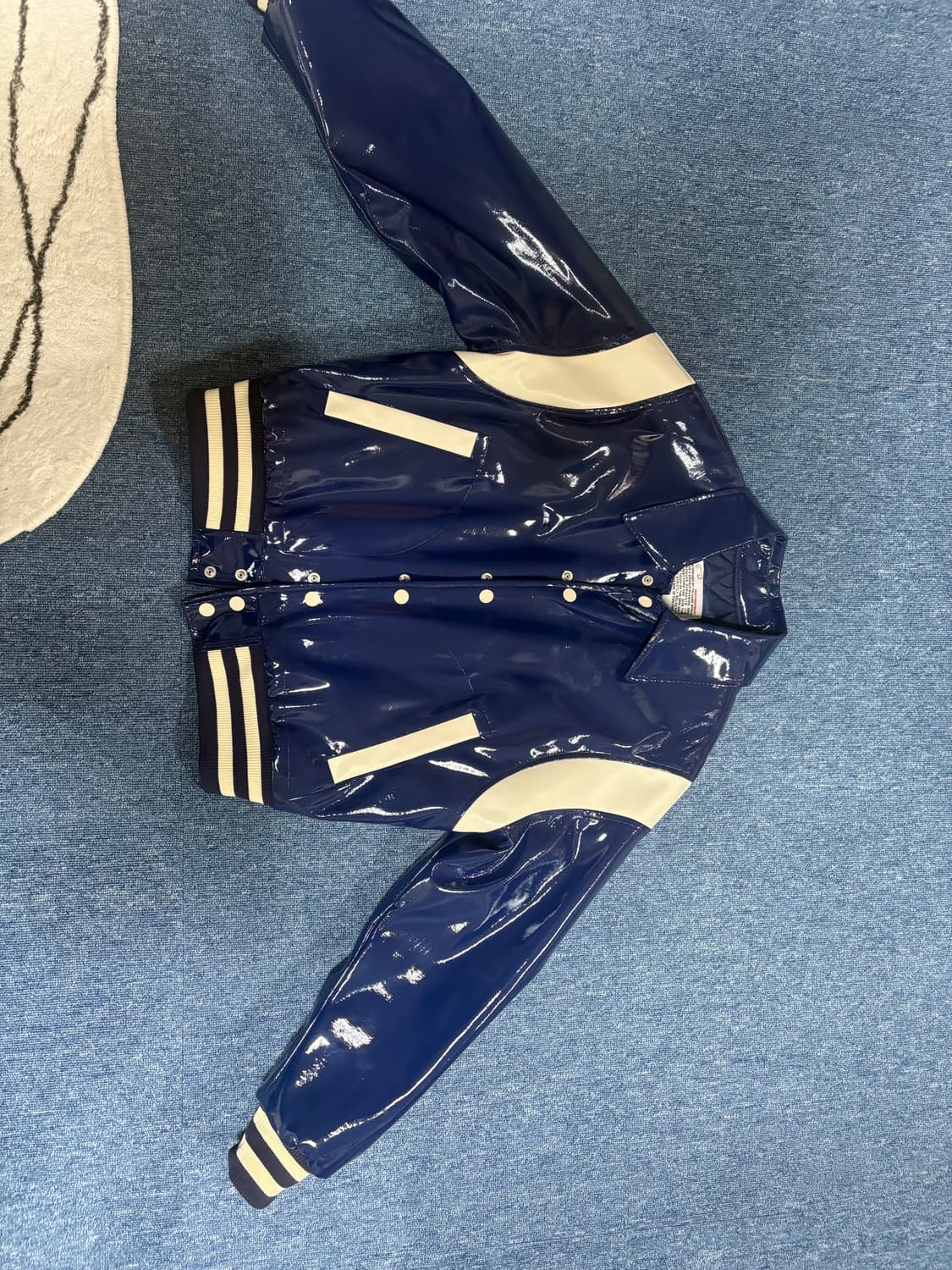 벌스데이수트 PATENT STADIUM JACKET (BLUE) 상품이미지3