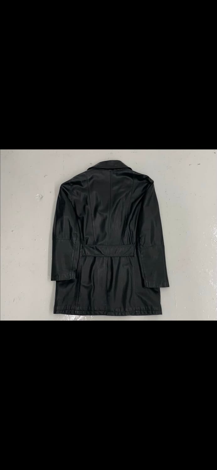 알마니 레더 펀칭 디테일 3버튼 블레이저 오버핏 상품이미지3