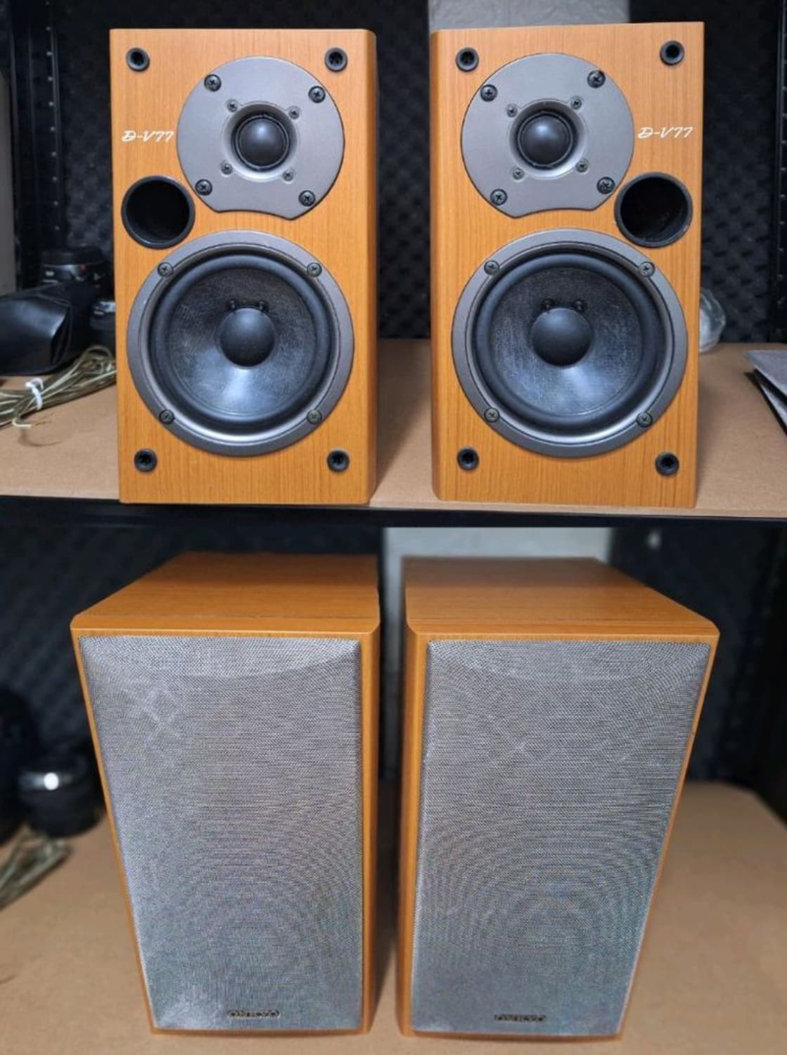 온쿄 중소형 빈티지 스피커 1조 D-V77 레트로 앤틱 인테리어 카페 상품이미지3