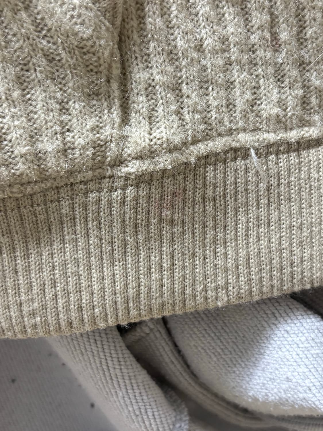 산산기어 리브드 후디 니트 베이지 2사이즈 상품이미지3