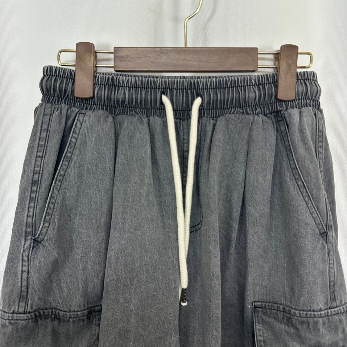   리메인세컨드 남자 밴딩 카고 반바지 FREE  상품이미지2