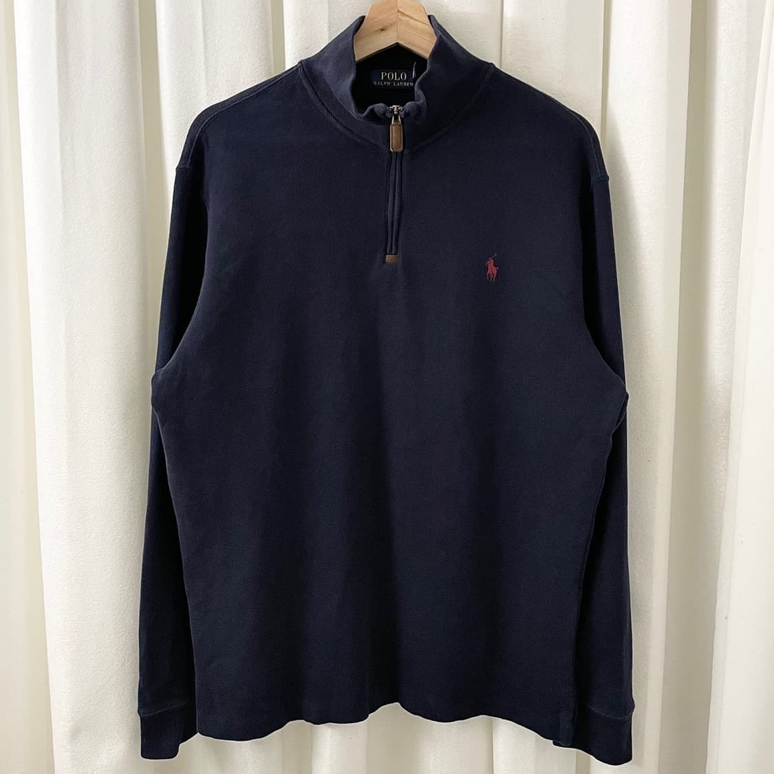 폴로 네이비 반집업 니트 상품이미지2