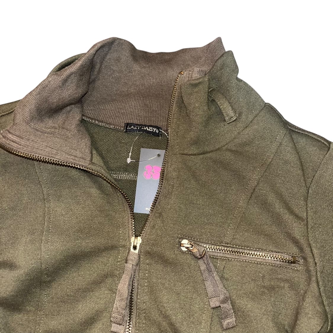 LAZY DAISY 레이지데이지 소매 벨튀드 면집업 y2k펑크갸루 상품이미지2