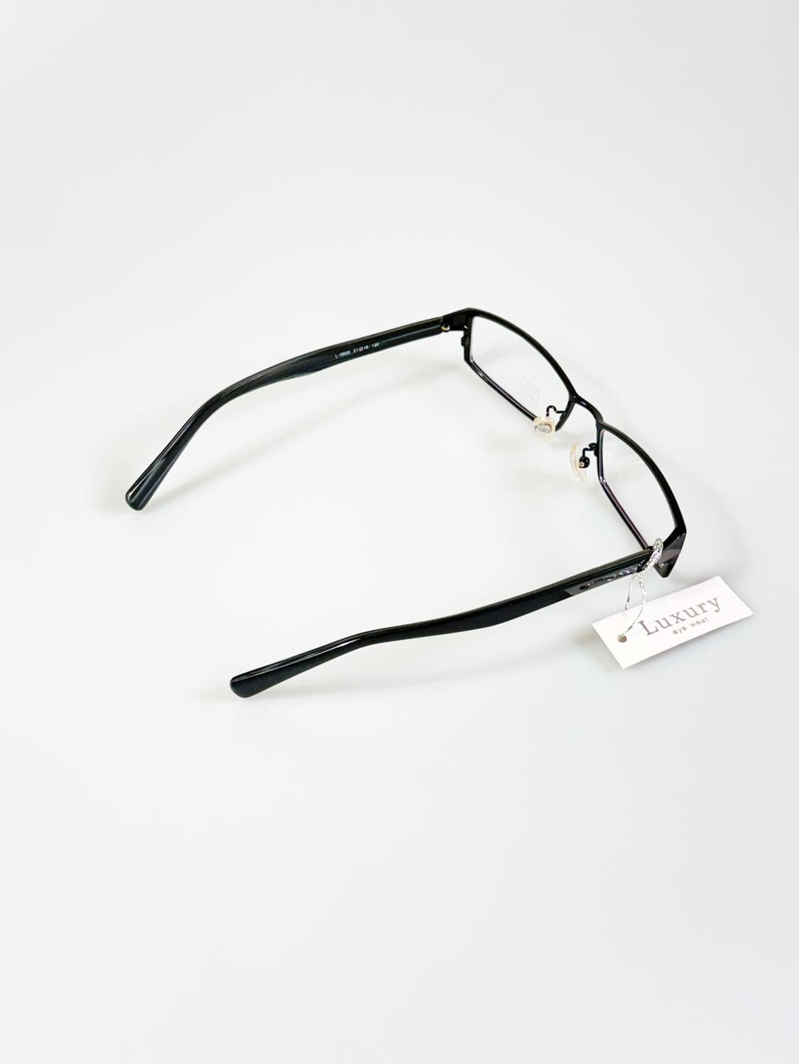 LUXURY OCCHIALI 슬림 스퀘어 블랙 메탈 빈티지 안경 상품이미지4