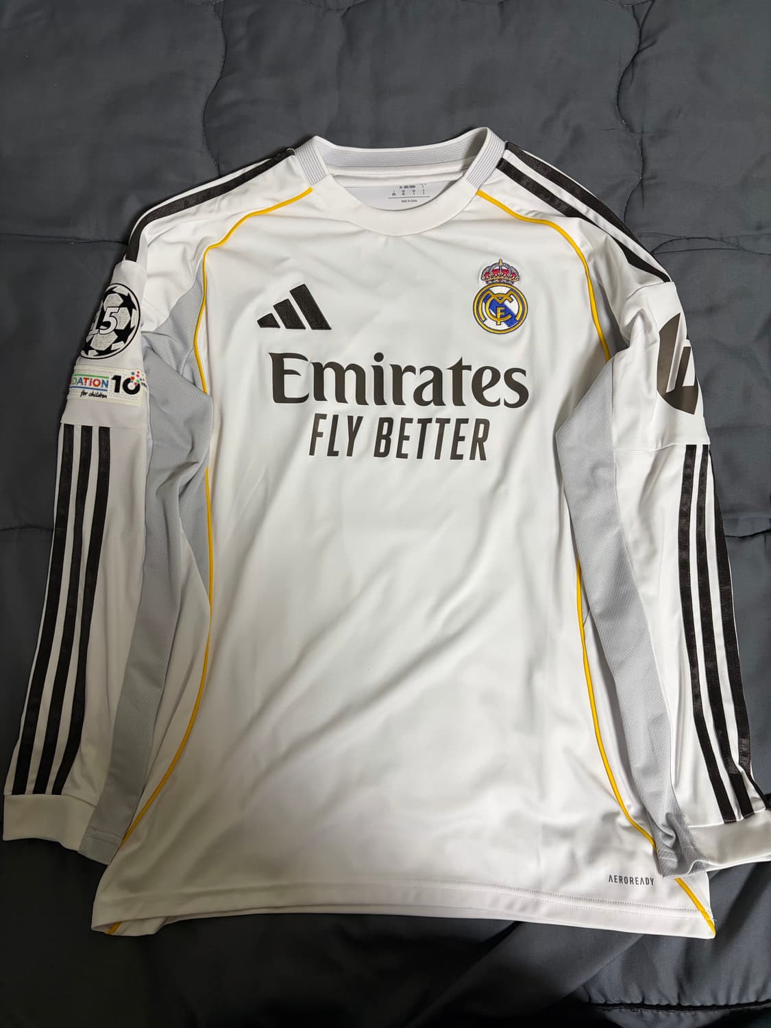 레알 마드리드 25-26 홈 유니폼 긴팔 XL (발베르데 마킹) 상품이미지2