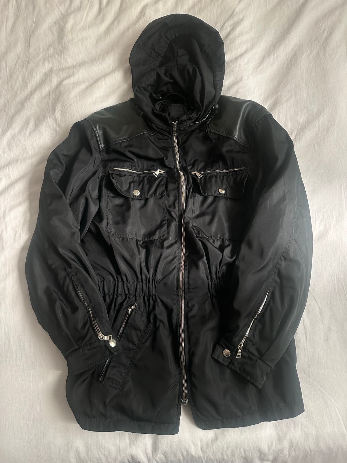 Prada Liner coat outer Nylon x leather 상품이미지8