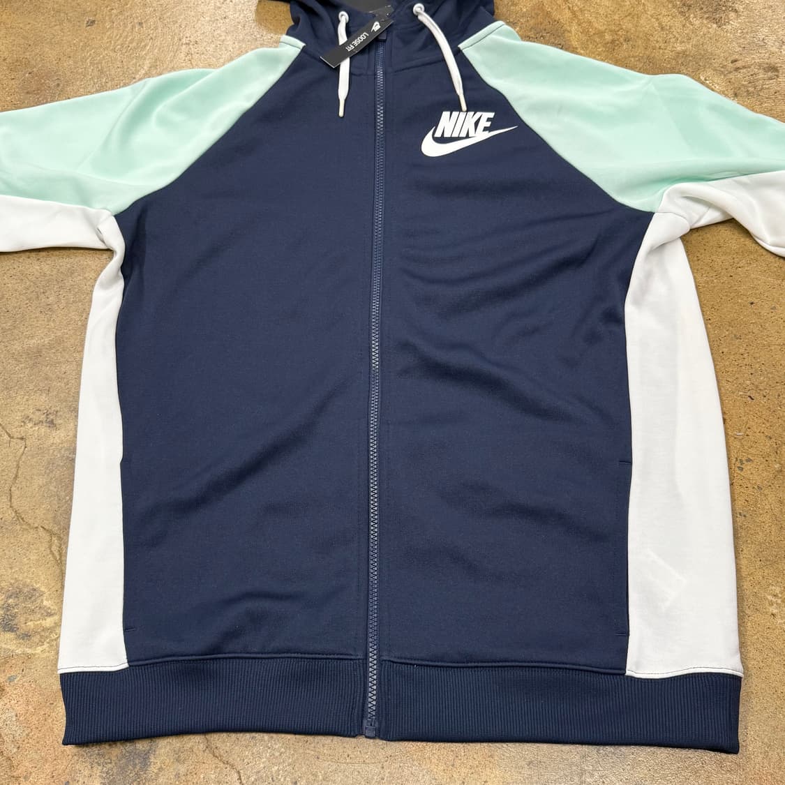 [정품/M] 나이키 후드집업 네이비 민트 배색 b14 상품이미지3