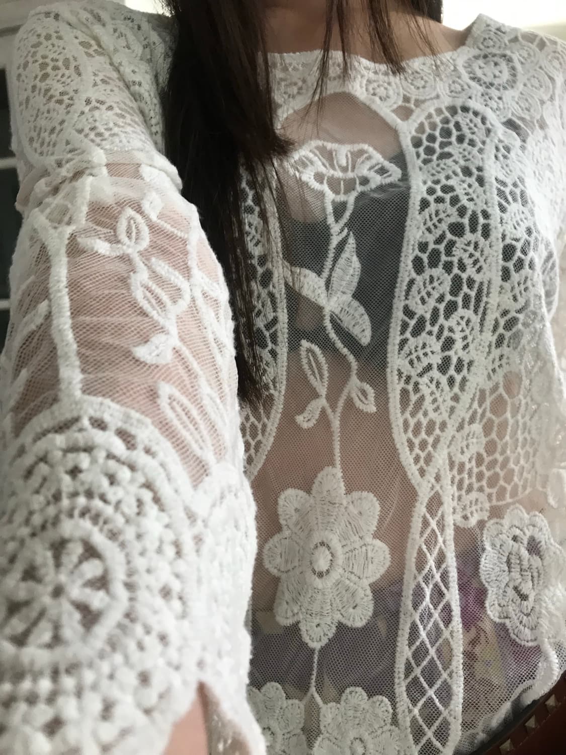  vintage lace see-through top  상품이미지5