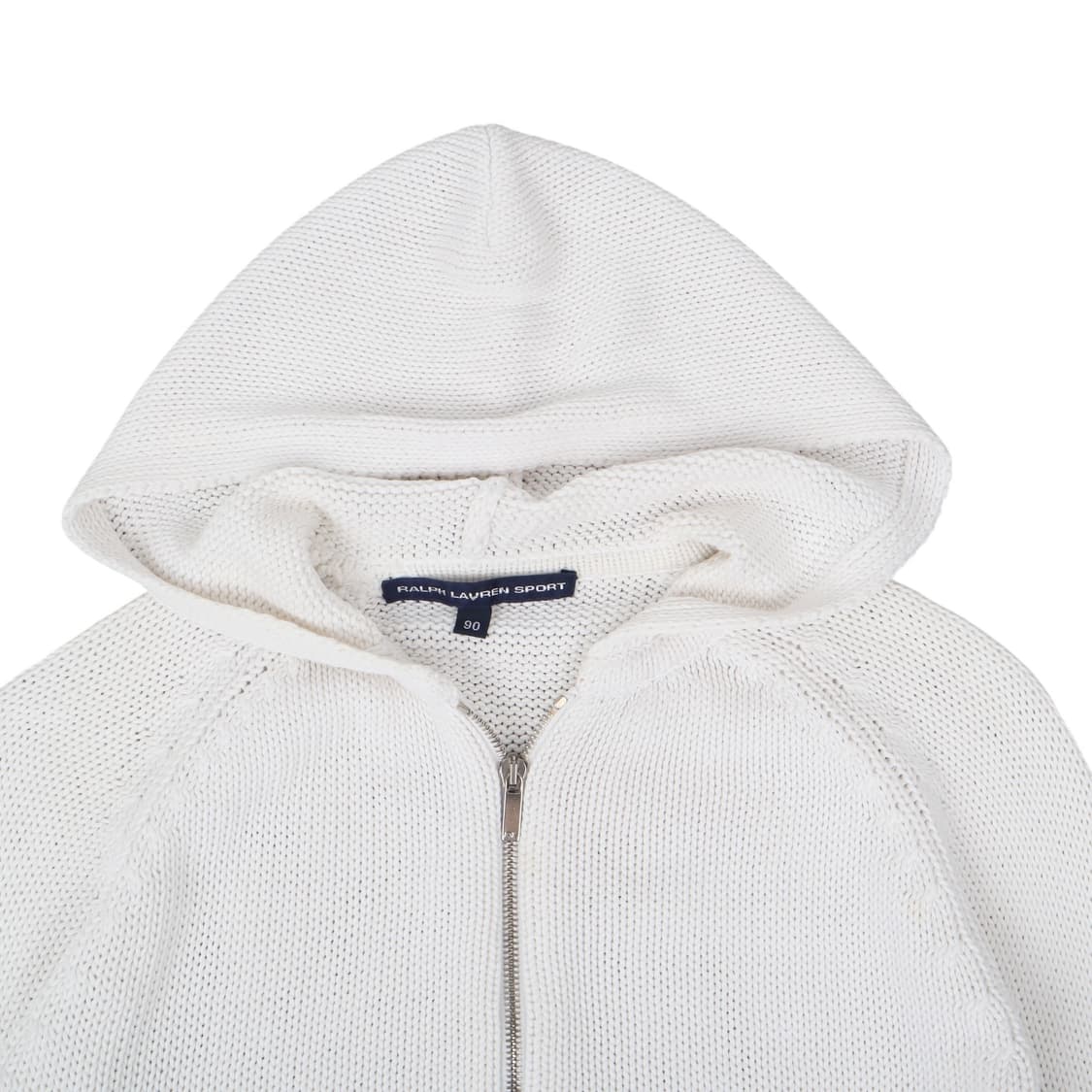 폴로 랄프로렌 화이트 니트 후드집업 상품이미지2