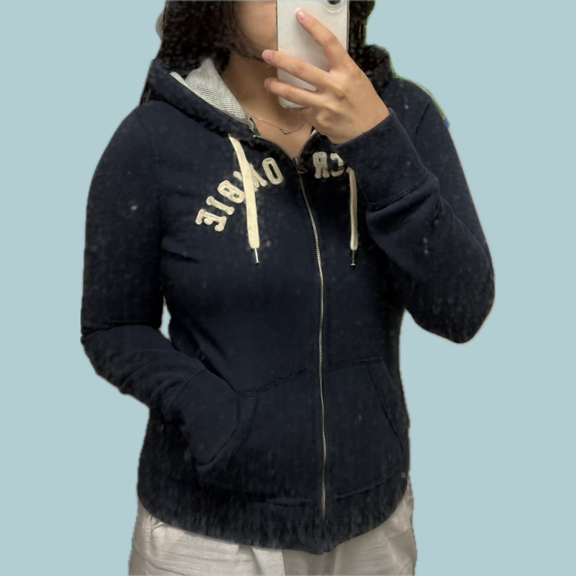 아베크롬비 네이비 딱붙 후드집업 M 상품이미지1