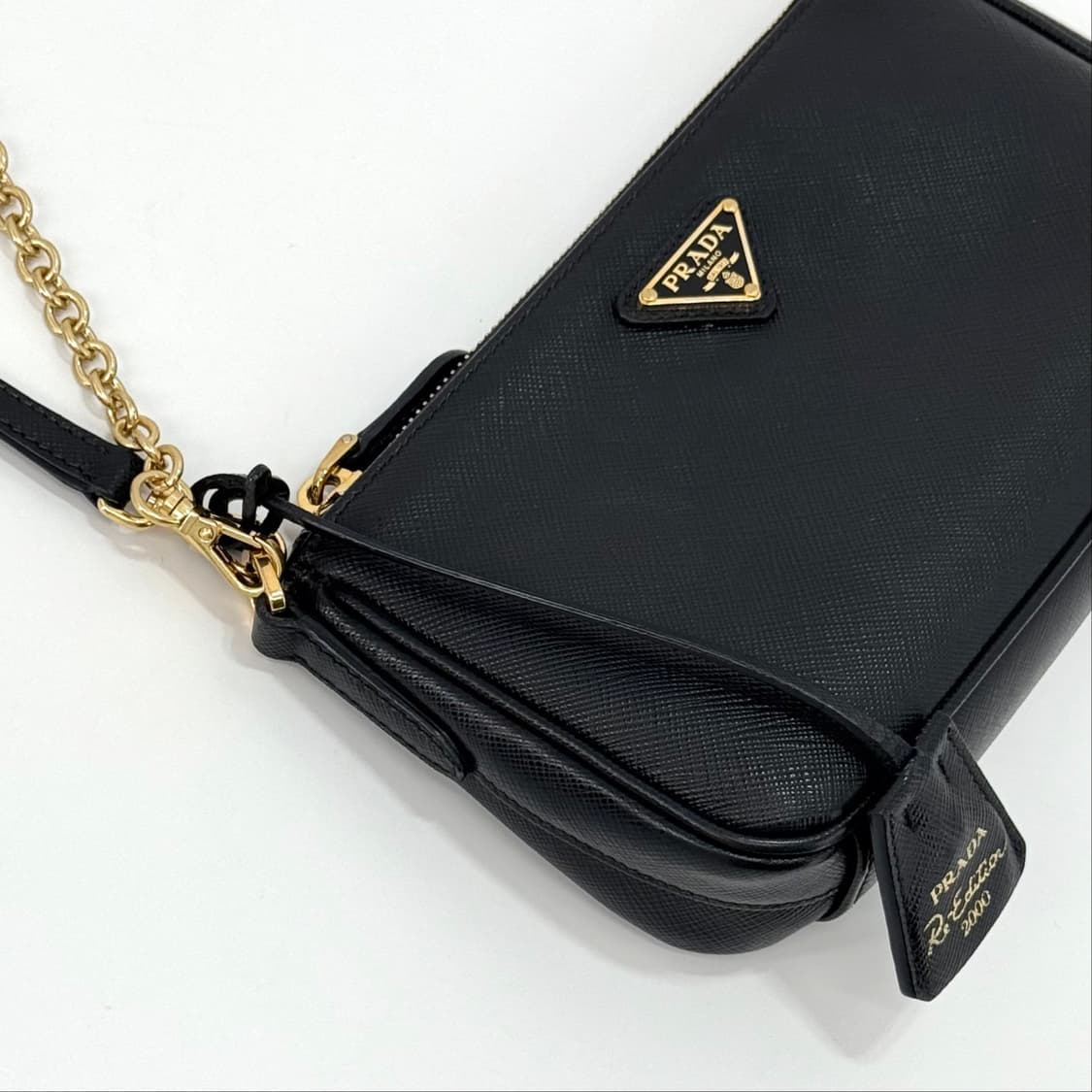프라다 사피아노 체인 미니 숄더백 크로스백 블랙 (1BH171) 상품이미지6