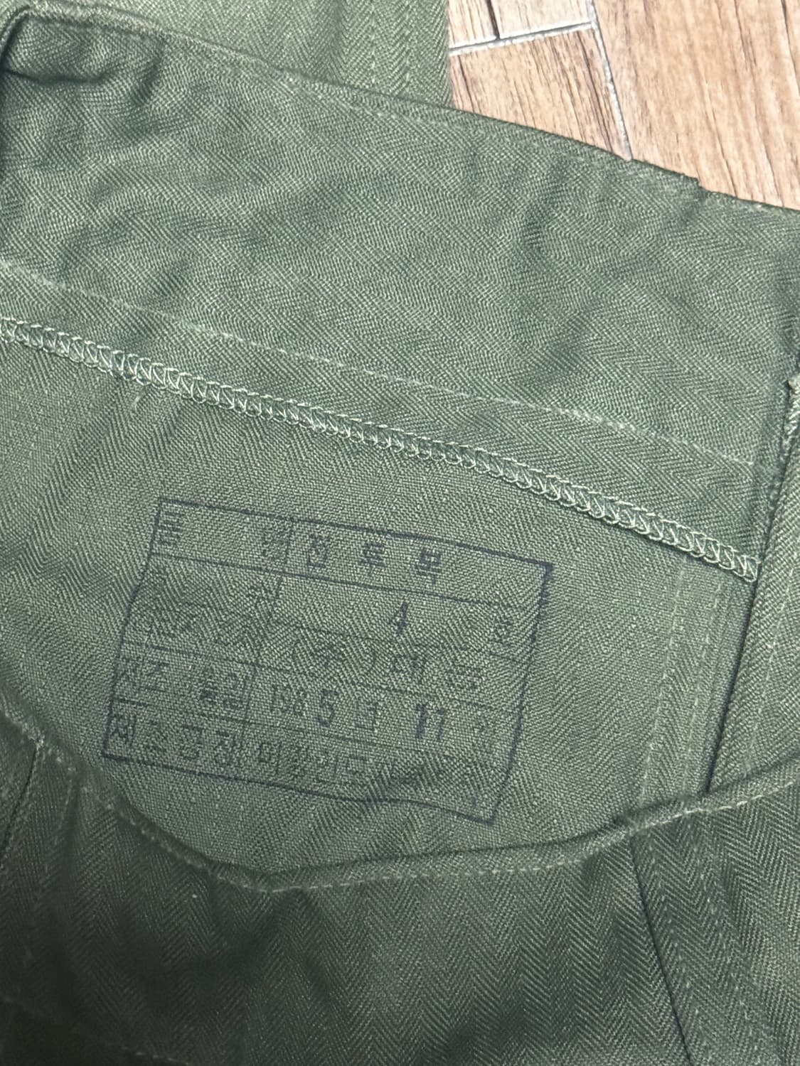 [30] 밀리터리 데드스탁 헤링본 트윌 버튼 플라이 팬츠 상품이미지5