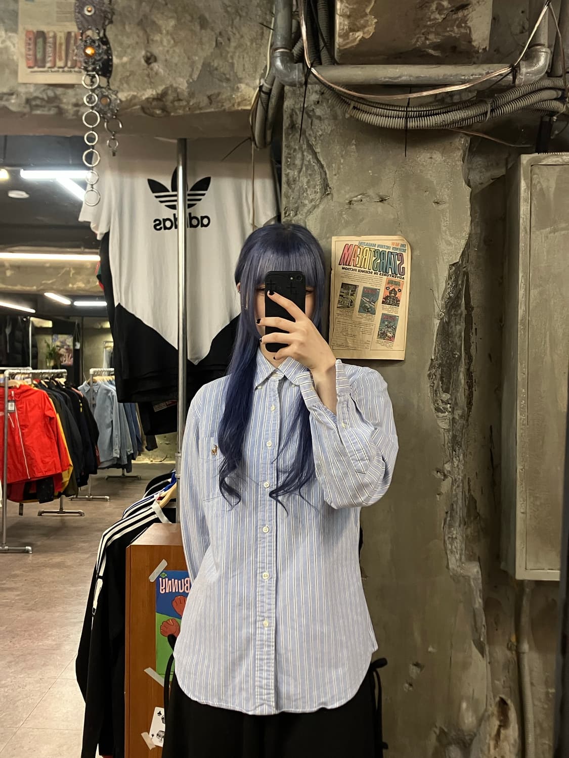 폴로 랄프로렌 스트라이프 셔츠 블루 M #csz2225 상품이미지2