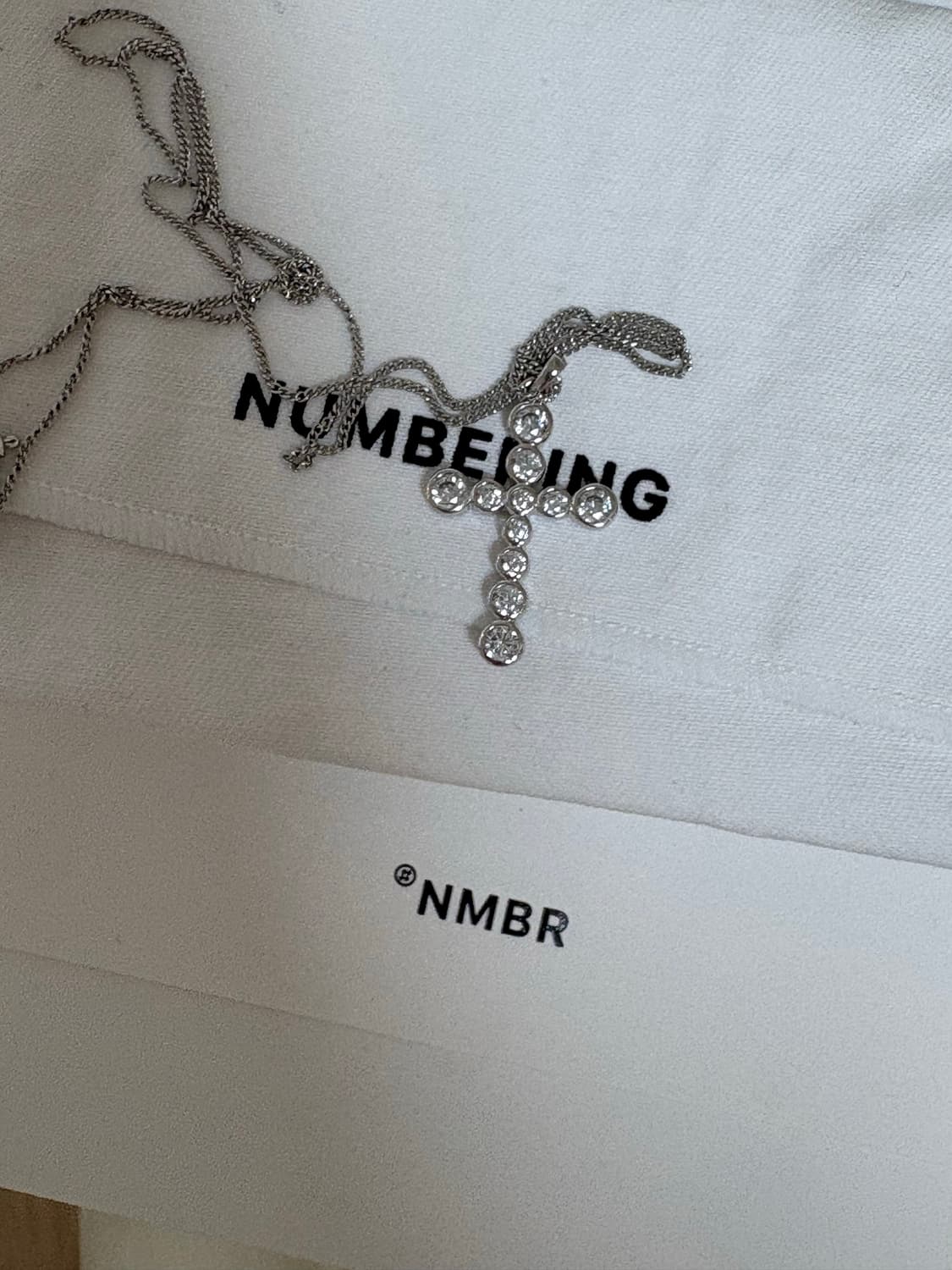넘버링 목걸이 3729 화이트 상품이미지2