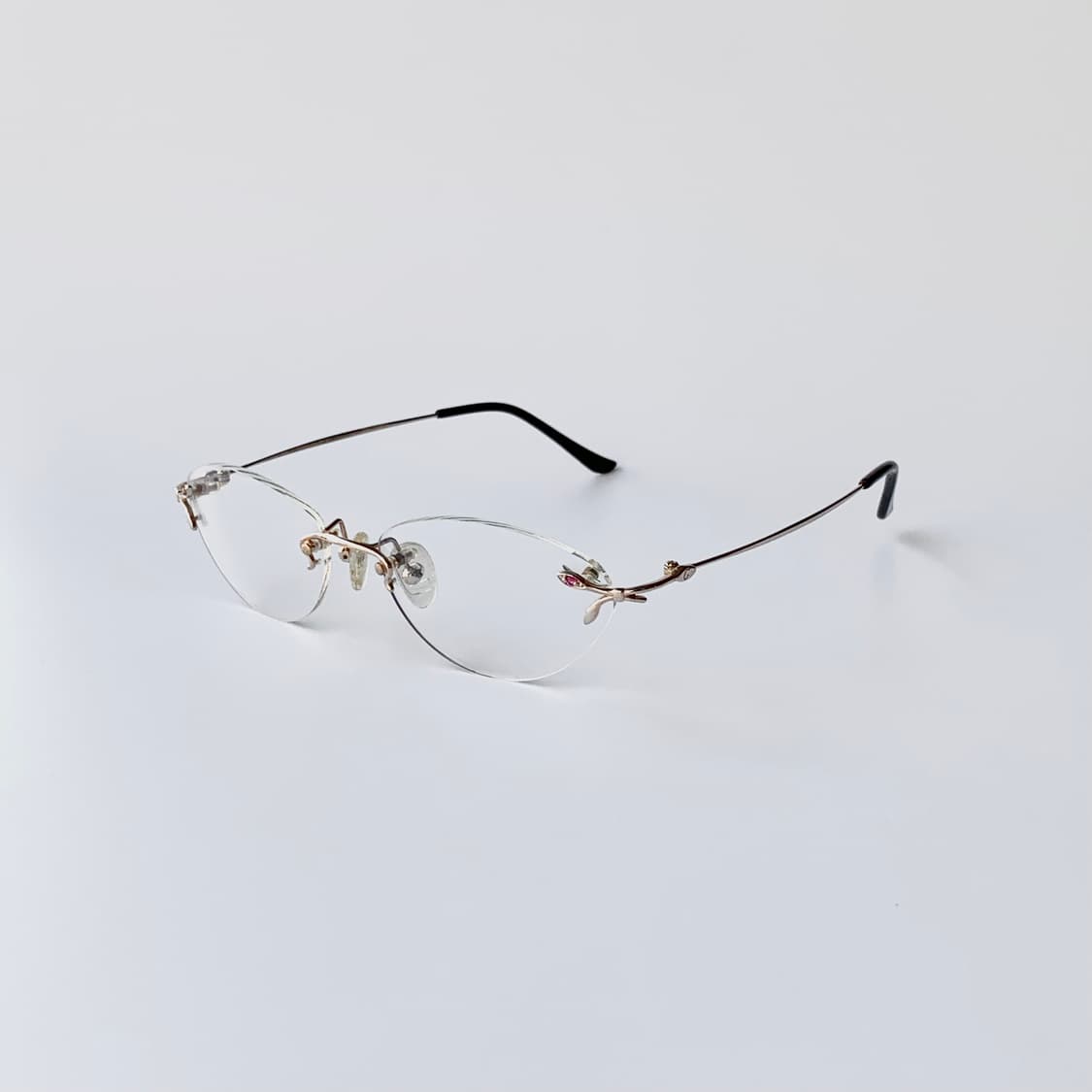 804 데드스탁 픽키 큐빅 무테 오벌 라운드 빈티지안경 상품이미지4