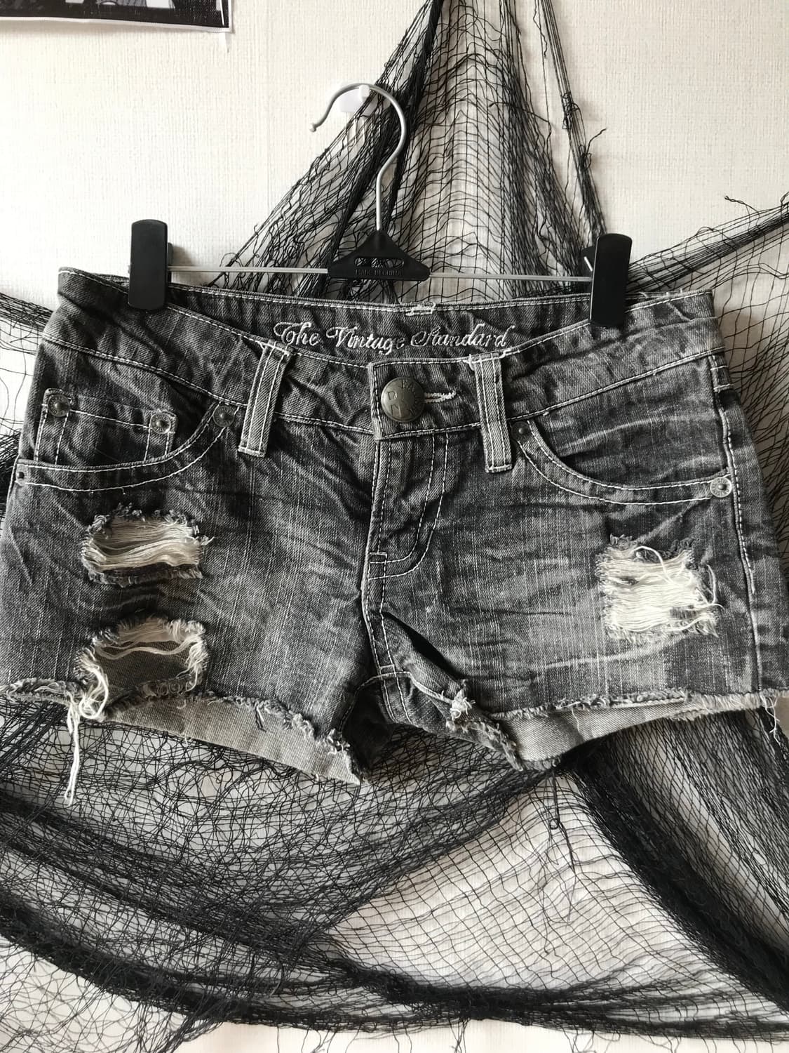 Punk mood damaged denim shorts  상품이미지2