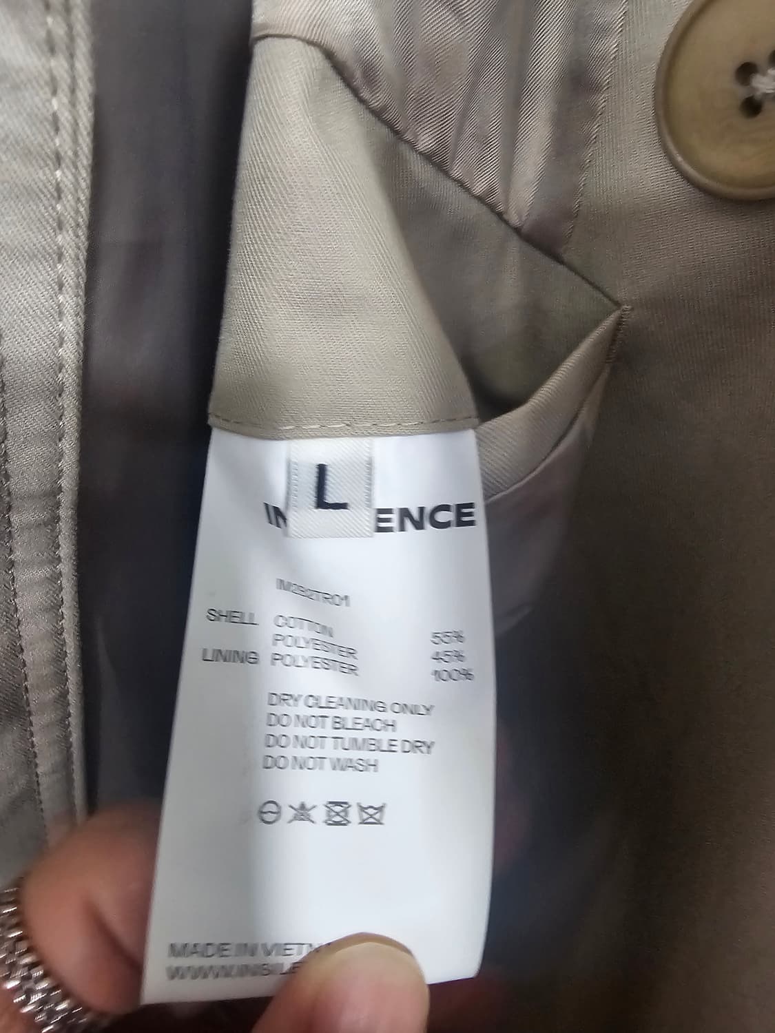 INSILENCE 베이지 트렌치 코트 상품이미지3