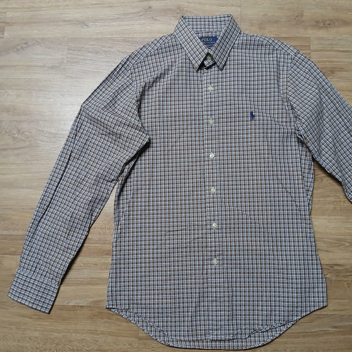 POLO 폴로 랄프로렌 갈색 체크 셔츠 남방 상품이미지3