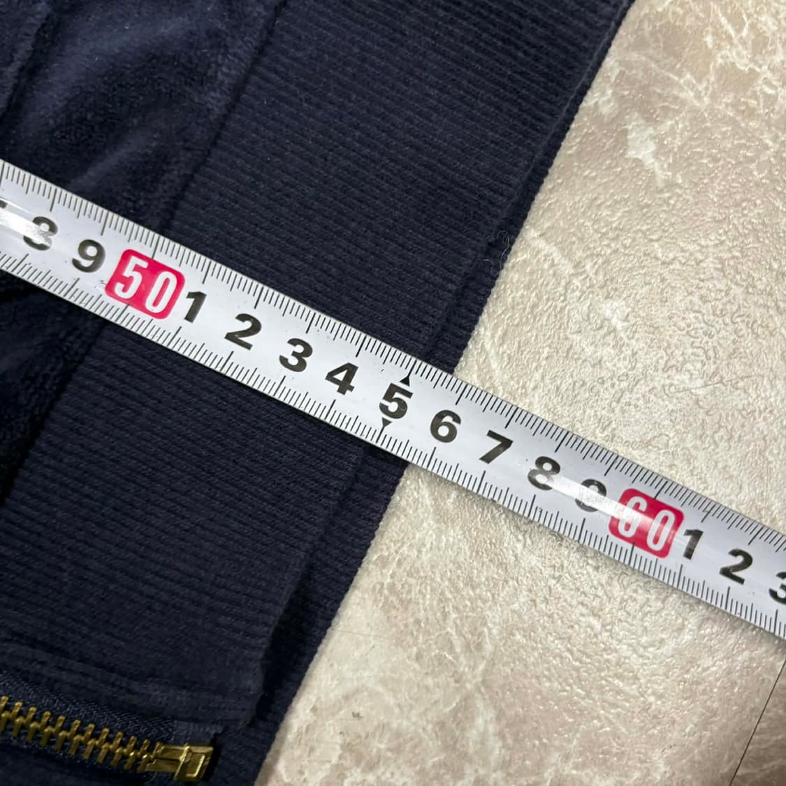 y2k 네이비 벨루어 벨벳 포켓 후드집업 희귀져지(90) 상품이미지7