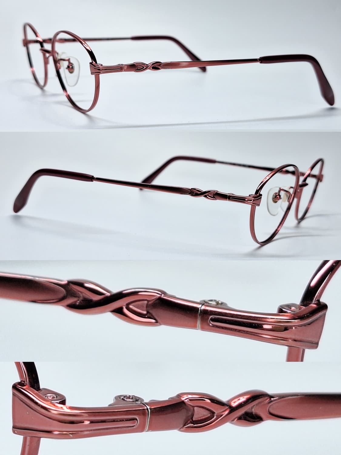 일본 사바에 하우스브랜드 빈티지 로쿠메이칸 순수 티타늄 오벌형 안경테 상품이미지6