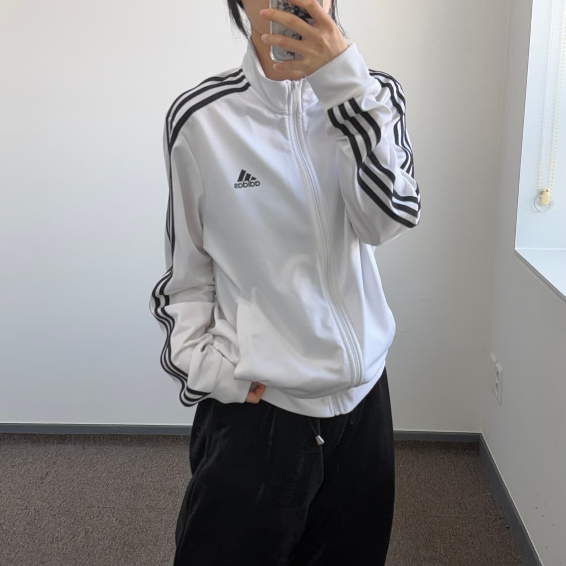 Adidas 아디다스 삼각로고 화이트 블랙 져지 상품이미지2