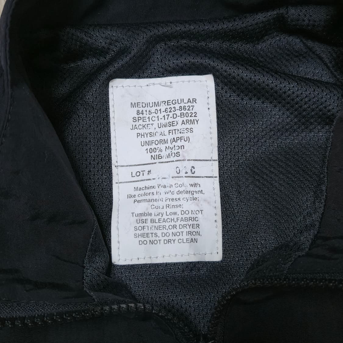 M/G)신형 미군 U.S.ARMY 바람막이 블랙/옐로우 APFU 활동복 상품이미지4